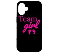 Team Girl Pink Baby Shower Gender Reveal Party Case for iPhone 16