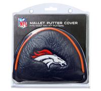 Team Golf Denver Broncos Golf Mallet Putter Cover, Fits Most Mallet Putters, Buffalo Vinyl & Polyester Knit, Embroidered Logo, Velcro Closure, Orange, Blue, White