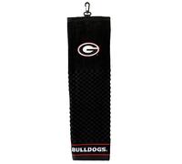 Team Golf Georgia Bulldogs Golf Towel, 100% Cotton, Checkered Scrubber Design, Embroidered Logo