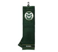 Team Golf NCAA Colorado State Rams Embroidered Golf Towel, Checkered Scrubber Design, Embroidered Logo