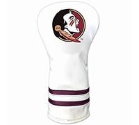 Team Golf NCAA Florida State Seminoles White Vintage Driver Head Cover White Vintage Driver Golf Club Headcover, Form Fitting Design, Retro Design