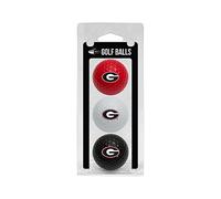 Team Golf NCAA Georgia Bulldogs 3 Golf Ball Pack Regulation Size Golf Balls, 3 Pack, Full Color Durable Team Imprint