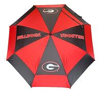 Team Golf NCAA Georgia Bulldogs Golf Umbrella 62" Golf Umbrella with Protective Sheath, Double Canopy Wind Protection Design, Auto Open Button
