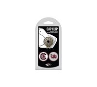 Team Golf NCAA Golf Cap Clip with 2 Removable Double-Sided Enamel Magnetic Ball Markers, Attaches Easily to Hats