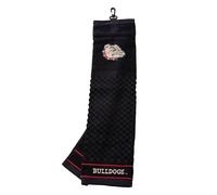 Team Golf NCAA Gonzaga Bulldogs Embroidered Golf Towel Embroidered Golf Towel, Checkered Scrubber Design, Embroidered Logo