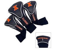 Team Golf NCAA Illinois Fighting Illini Contour Golf Club Headcovers (3 Count) Numbered 1, 3, & X, Fits Oversized Drivers, Utility, Rescue & Fairway Clubs, Velour lined for Extra Club Protection