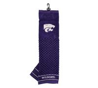 Team Golf NCAA Kansas State Wildcats Embroidered Golf Towel Embroidered Golf Towel, Checkered Scrubber Design, Embroidered Logo