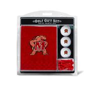 Team Golf NCAA Maryland Terrapins Gift Set Embroidered Golf Towel, 3 Golf Balls, and 14 Golf Tees 2-3/4" Regulation, Tri-Fold Towel 16" x 22" & 100% Cotton