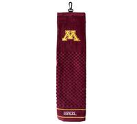 Team Golf NCAA Minnesota Golden Gophers Embroidered Golf Towel Embroidered Golf Towel, Checkered Scrubber Design, Embroidered Logo