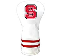 Team Golf NCAA NC State Wolfpack White Vintage Driver Head Cover White Vintage Driver Golf Club Headcover, Form Fitting Design, Retro Design