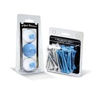 Team Golf NCAA North Carolina Tar Heels 3 Golf Balls And 50 Golf Tees Logo Imprinted Golf Balls (3 Count) & 2-3/4" Regulation Golf Tees (50 Count), Multi Colored