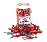 Team Golf NCAA Ohio State Buckeyes Jar of 175 Golf Tees 2-3/4" Golf Tees, 175 Pack, Regulation Size, Multi Team Colors