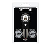 Team Golf NCAA Purdue Boilermakers Divot Tool with 3 Golf Ball Markers Pack, Markers are Removable Magnetic Double-Sided Enamel