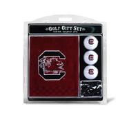 Team Golf NCAA South Carolina Gamecocks Gift Set: Embroidered Golf Towel, 3 Golf Balls, and 14 Golf Tees 2-3/4" Regulation, Tri-Fold Towel 16" x 22" & 100% Cotton