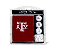 Team Golf NCAA Texas A&M Aggies Gift Set: Embroidered Golf Towel, 3 Golf Balls, and 14 Golf Tees 2-3/4" Regulation, Tri-Fold Towel 16" x 22" & 100% Cotton