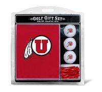 Team Golf NCAA Utah Utes Embroidered Golf Towel, 3 Golf Ball, and Golf Tee Set Gift Set Embroidered Golf Towel, 3 Golf Balls, and 14 Golf Tees 2-3/4" Regulation, Tri-Fold Towel 16" x 22" & 100% Cotton