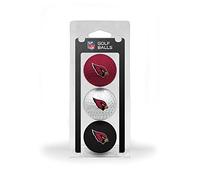 Team Golf NFL Arizona Cardinals 3 Golf Ball Pack Regulation Size Golf Balls, 3 Pack, Full Color Durable Team Imprint