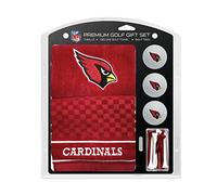 Team Golf NFL Arizona Cardinals Gift Set: Embroidered Golf Towel, 3 Golf Balls, and 14 Golf Tees 2-3/4" Regulation, Tri-Fold Towel 16" x 22" & 100% Cotton