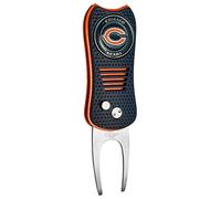 Team Golf NFL Chicago Bears Switchblade Divot Tool with Double-Sided Magnetic Ball Marker, Features Patented Single Prong Design, Causes Less Damage to Greens, Switchblade Mechanism