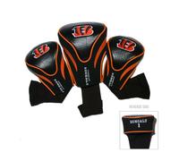 Team Golf NFL Cincinnati Bengals Contour Golf Club Headcovers (3 Count) Numbered 1, 3, & X, Fits Oversized Drivers, Utility, Rescue & Fairway Clubs, Velour lined for Extra Club Protection
