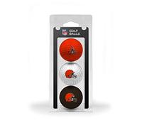Team Golf NFL Cleveland Browns 3 Golf Ball Pack Regulation Size Golf Balls, 3 Pack, Full Color Durable Team Imprint