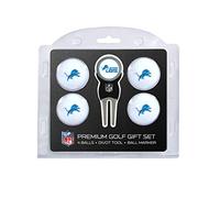 Team Golf NFL Detroit Lions 4 Golf Ball And Divot Tool Set Regulation Size Golf Balls (4 Count) & Divot Tool with Removable Double-Sided Magnetic Marker