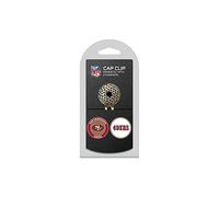 Team Golf NFL Golf Cap Clip with 2 Removable Double-Sided Enamel Magnetic Ball Markers, Attaches Easily to Hats