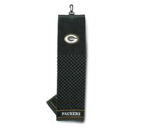 Team Golf NFL Green Bay Packers Embroidered Golf Towel Embroidered Golf Towel, Checkered Scrubber Design, Embroidered Logo