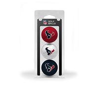Team Golf NFL Houston Texans 3 Golf Ball Pack Regulation Size Golf Balls, 3 Pack, Full Color Durable Team Imprint