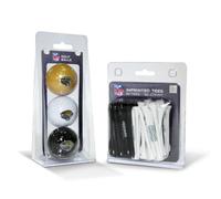 Team Golf NFL Jacksonville Jaguars 3 Golf Balls And 50 Golf Tees Logo Imprinted Golf Balls (3 Count) & 2-3/4" Regulation Golf Tees (50 Count), Multi Colored