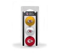 Team Golf NFL Kansas City Chiefs 3 Golf Ball Pack Regulation Size Golf Balls, 3 Pack, Full Color Durable Team Imprint