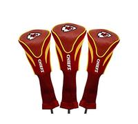 Team Golf NFL Kansas City Chiefs Contour Golf Club Headcovers (3 Count) Numbered 1, 3, & X, Fits Oversized Drivers, Utility, Rescue & Fairway Clubs, Velour lined for Extra Club Protection