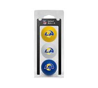 Team Golf NFL Los Angeles Rams 3 Golf Ball Pack Regulation Size Golf Balls, 3 Pack, Full Color Durable Team Imprint