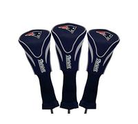 Team Golf NFL New England Patriots Contour Golf Club Headcovers (3 Count) Numbered 1, 3, & X, Fits Oversized Drivers, Utility, Rescue & Fairway Clubs, Velour lined for Extra Club Protection