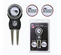Team Golf NFL New England Patriots Divot Tool Pack With 3 Golf Ball Markers Divot Tool with 3 Golf Ball Markers Pack, Markers are Removable Magnetic Double-Sided Enamel