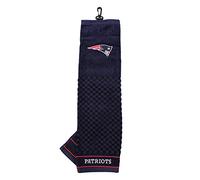 Team Golf NFL New England Patriots Embroidered Golf Towel Embroidered Golf Towel, Checkered Scrubber Design, Embroidered Logo