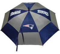 Team Golf NFL New England Patriots Golf Umbrella 62" Golf Umbrella with Protective Sheath, Double Canopy Wind Protection Design, Auto Open Button