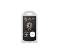 Team Golf NFL New Orleans Saints Cap Clip With 2 Golf Ball Markers Golf Cap Clip with 2 Removable Double-Sided Enamel Magnetic Ball Markers, Attaches Easily to Hats