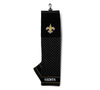Team Golf NFL New Orleans Saints Embroidered Golf Towel Embroidered Golf Towel, Checkered Scrubber Design, Embroidered Logo