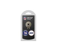 Team Golf NFL New York Giants Cap Clip With 2 Golf Ball Markers Golf Cap Clip with 2 Removable Double-Sided Enamel Magnetic Ball Markers, Attaches Easily to Hats