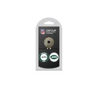 Team Golf NFL New York Jets Cap Clip With 2 Golf Ball Markers Golf Cap Clip with 2 Removable Double-Sided Enamel Magnetic Ball Markers, Attaches Easily to Hats