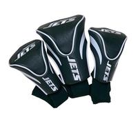 Team Golf NFL New York Jets Contour Golf Club Headcovers (3 Count) Numbered 1, 3, & X, Fits Oversized Drivers, Utility, Rescue & Fairway Clubs, Velour lined for Extra Club Protection