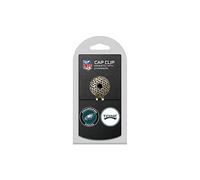 Team Golf NFL Philadelphia Eagles Cap Clip With 2 Golf Ball Markers Golf Cap Clip with 2 Removable Double-Sided Enamel Magnetic Ball Markers, Attaches Easily to Hats