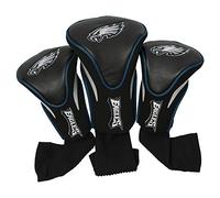 Team Golf NFL Philadelphia Eagles Contour Golf Club Headcovers (3 Count) Numbered 1, 3, & X, Fits Oversized Drivers, Utility, Rescue & Fairway Clubs, Velour lined for Extra Club Protection