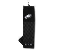 Team Golf NFL Philadelphia Eagles Embroidered Golf Towel Embroidered Golf Towel, Checkered Scrubber Design, Embroidered Logo