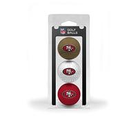 Team Golf NFL San Francisco 49ers 3 Golf Ball Pack Regulation Size Golf Balls, 3 Pack, Full Color Durable Team Imprint