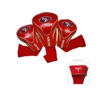 Team Golf NFL San Francisco 49ers Contour Golf Club Headcovers (3 Count) Numbered 1, 3, & X, Fits Oversized Drivers, Utility, Rescue & Fairway Clubs, Velour lined for Extra Club Protection