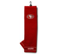 TEAM GOLF NFL San Francisco 49ers Embroidered Golf Towel, Checkered Scrubber Design, Embroidered Logo