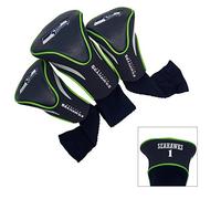 Team Golf NFL Seattle Seahawks Contour Golf Club Headcovers (3 Count) Numbered 1, 3, & X, Fits Oversized Drivers, Utility, Rescue & Fairway Clubs, Velour lined for Extra Club Protection