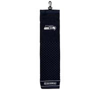 Team Golf NFL Seattle Seahawks Embroidered Golf Towel Embroidered Golf Towel, Checkered Scrubber Design, Embroidered Logo